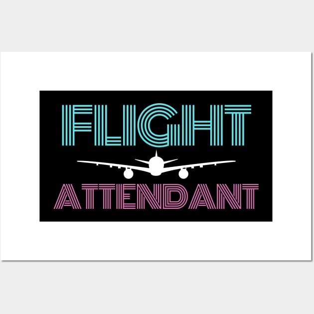 Flight Attendant Neon Wall Art by Jetmike